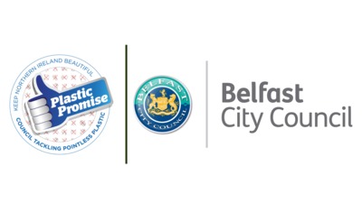 Plastic Promise and Belfast City Council logos