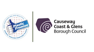 Plastic Promise and Causeway Coast and Glens Borough Council logos
