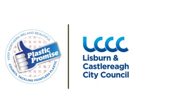 Plastic Promise and Lisburn and Castlereagh City Council logos